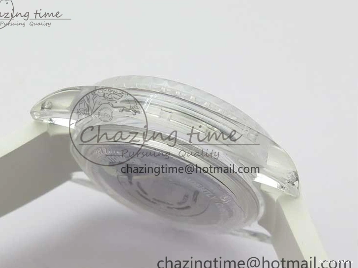 0512 Submariner Phantomlab Transparent KZF Best Edition Deep Blue Dial on White Rubber Strap VR WellDesigned 2568